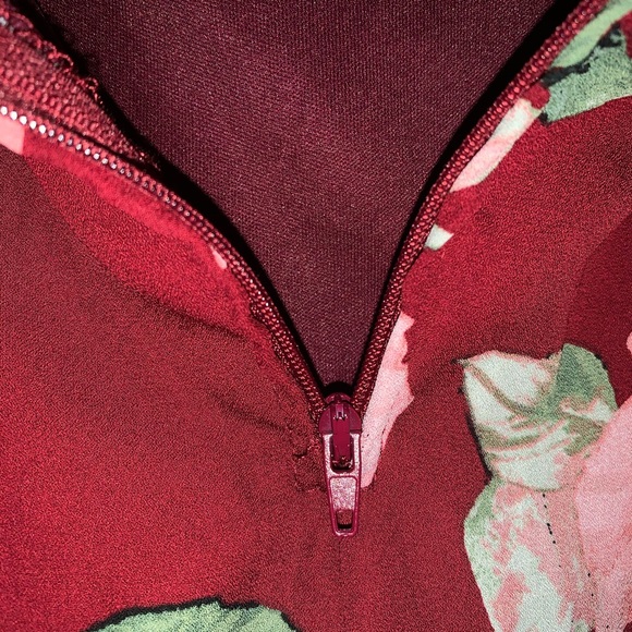 Red Floral Maxi Skirt - Picture 4 of 10